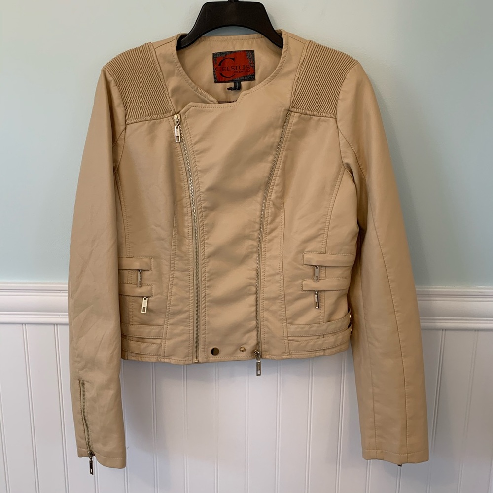 Celsius Premium Faux Leather Moto Jacket